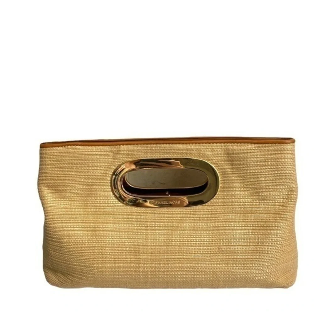 Michael kors wicker clutch bag